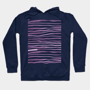 Irregular watercolor lines - ultra violet Hoodie